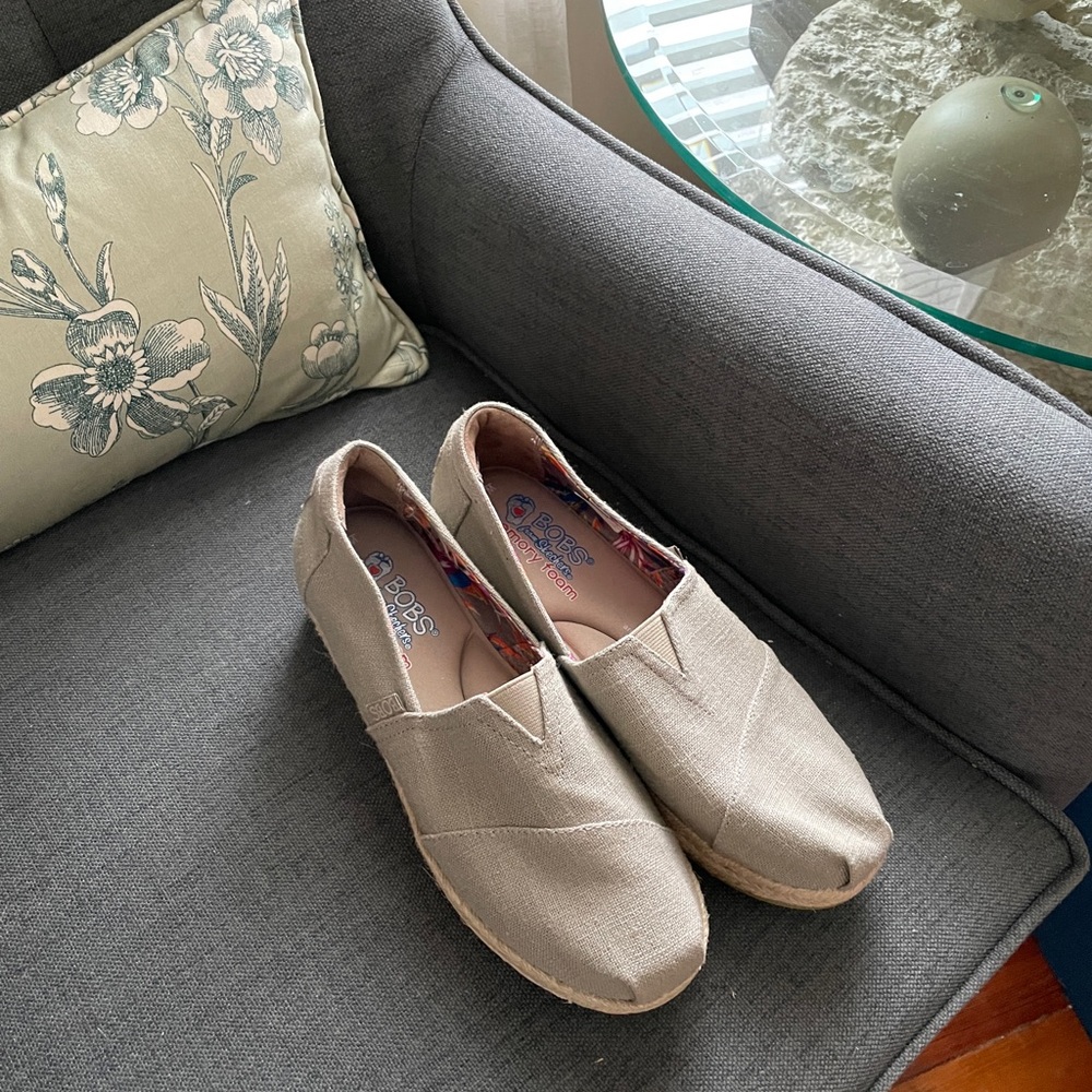 Bobs by Sketchers slip ons - tan